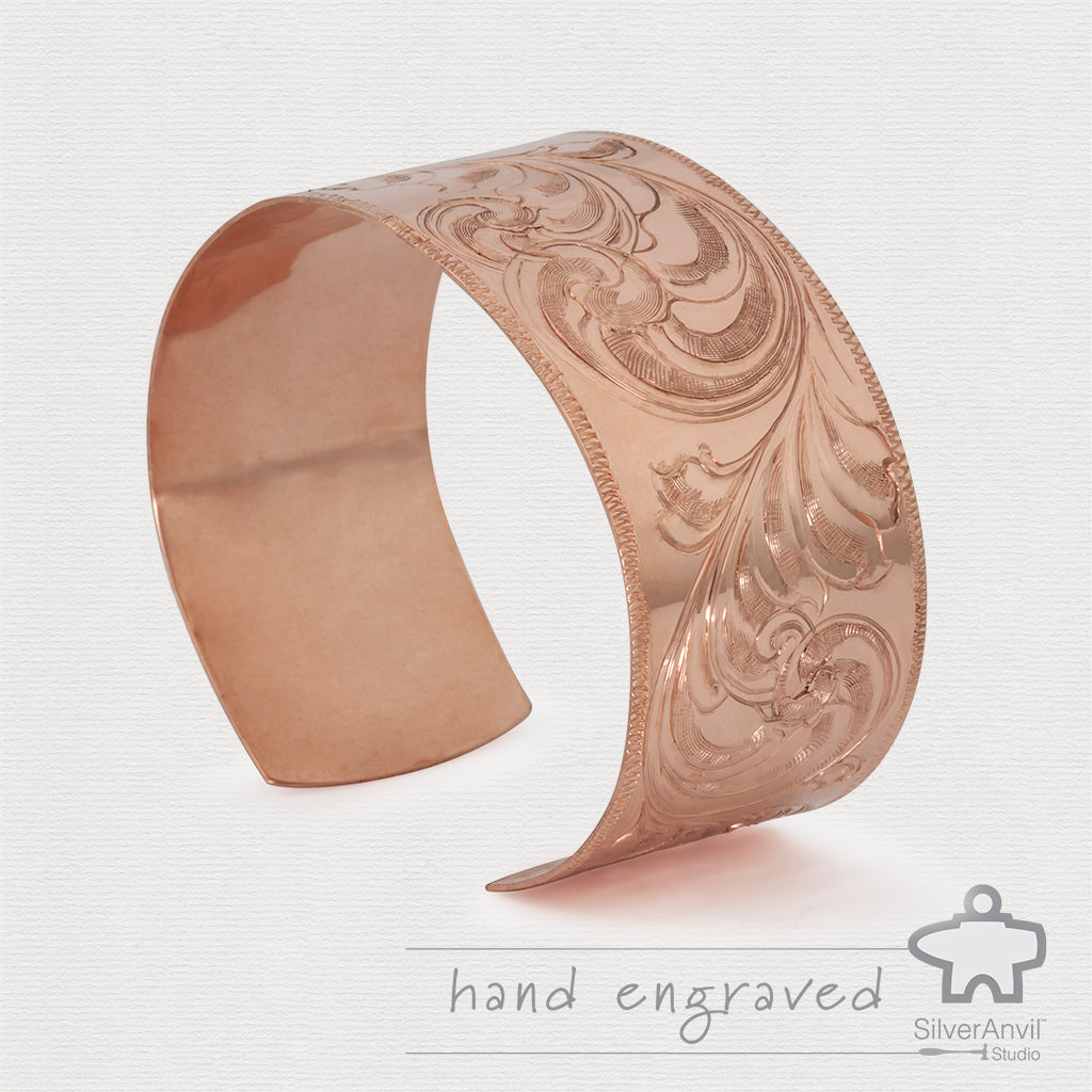 Hand Engraved Copper Bracelet