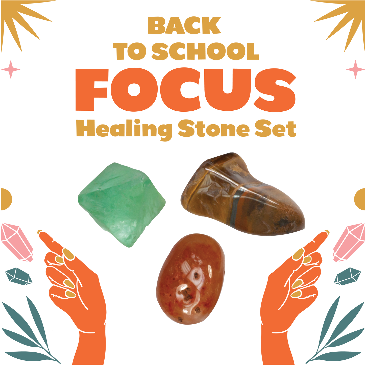 Back to School Healing Stone Set - Focus