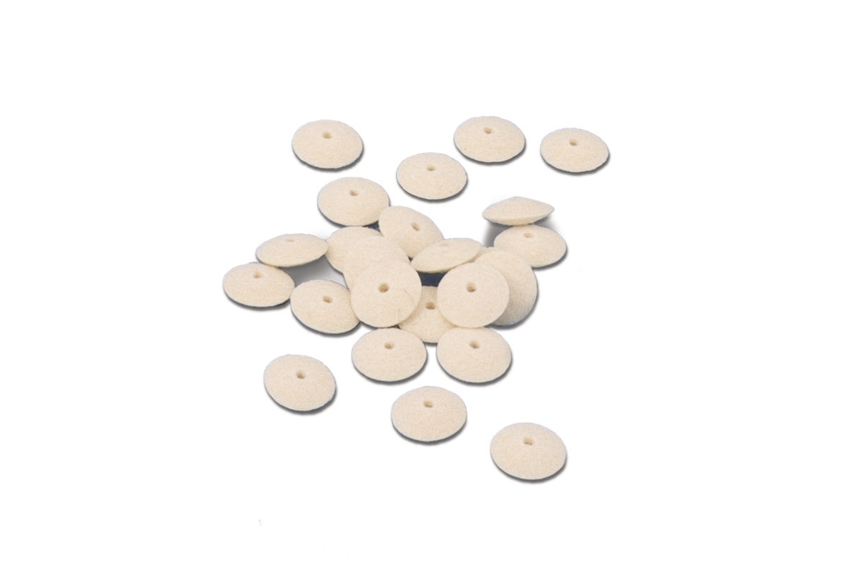 Knife Edge Felt Wheels, 1/2" Diameter, Hard