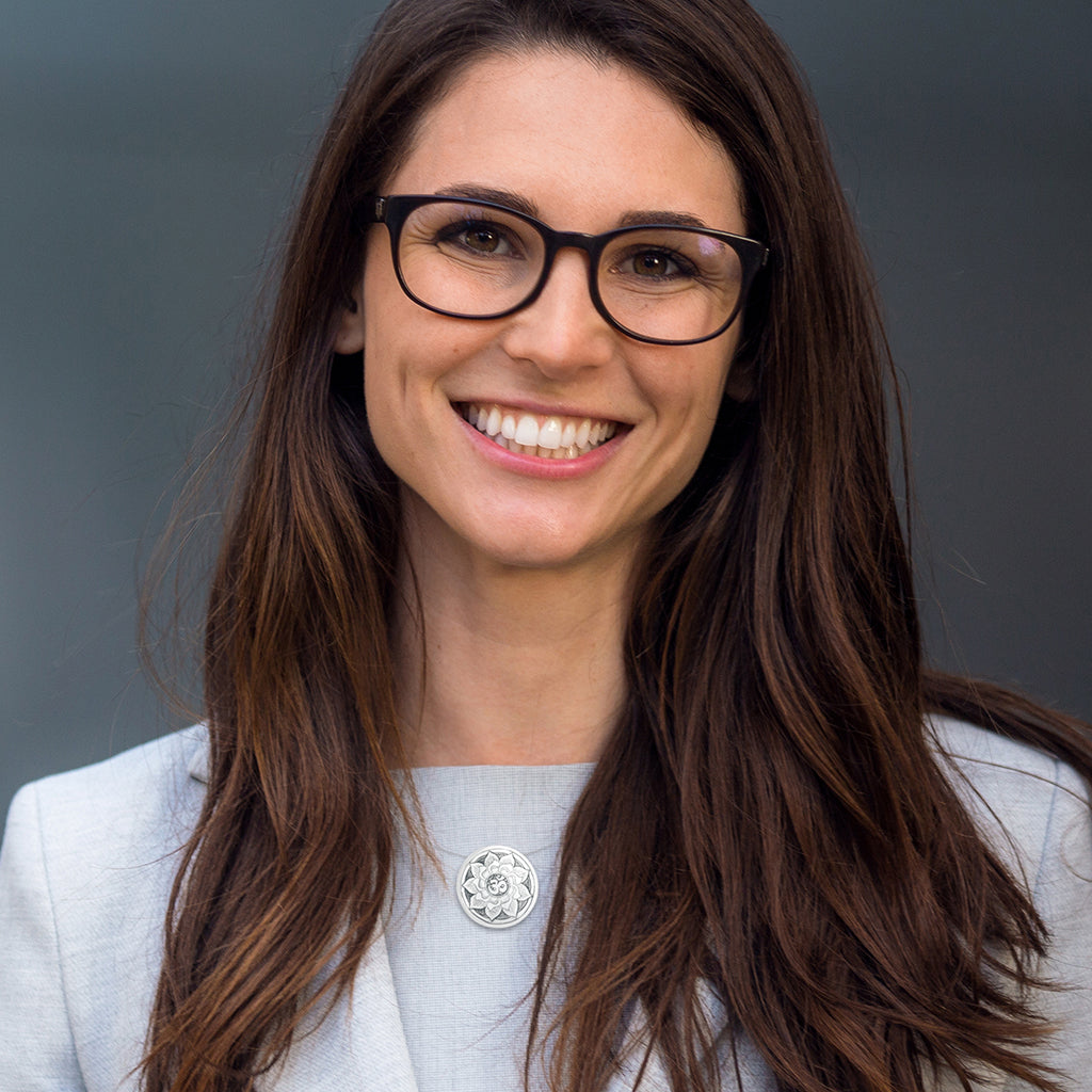 Hand Engraved Lotus Pendant