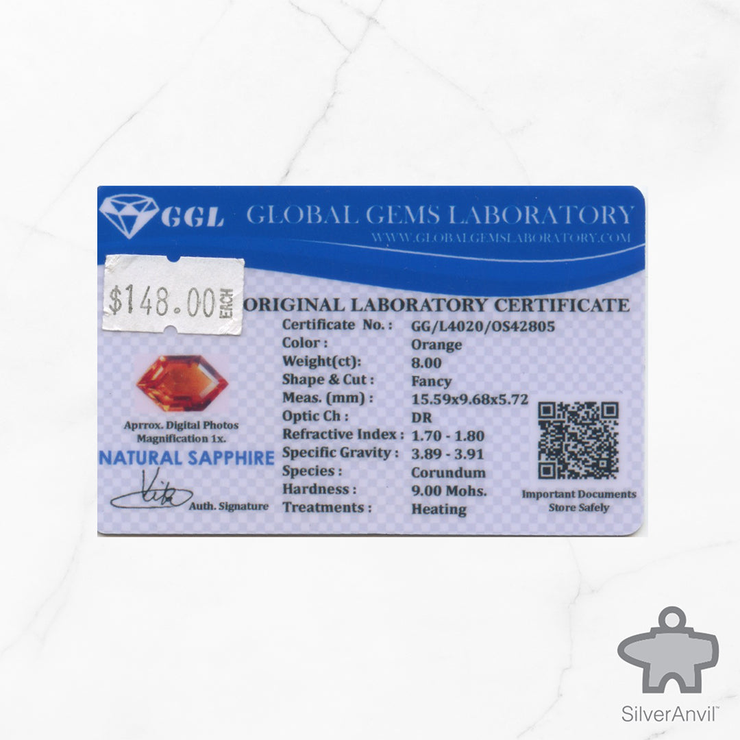 Natural Orange Sapphire