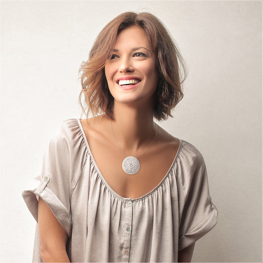 Hand Engraved Bouquet Pendant