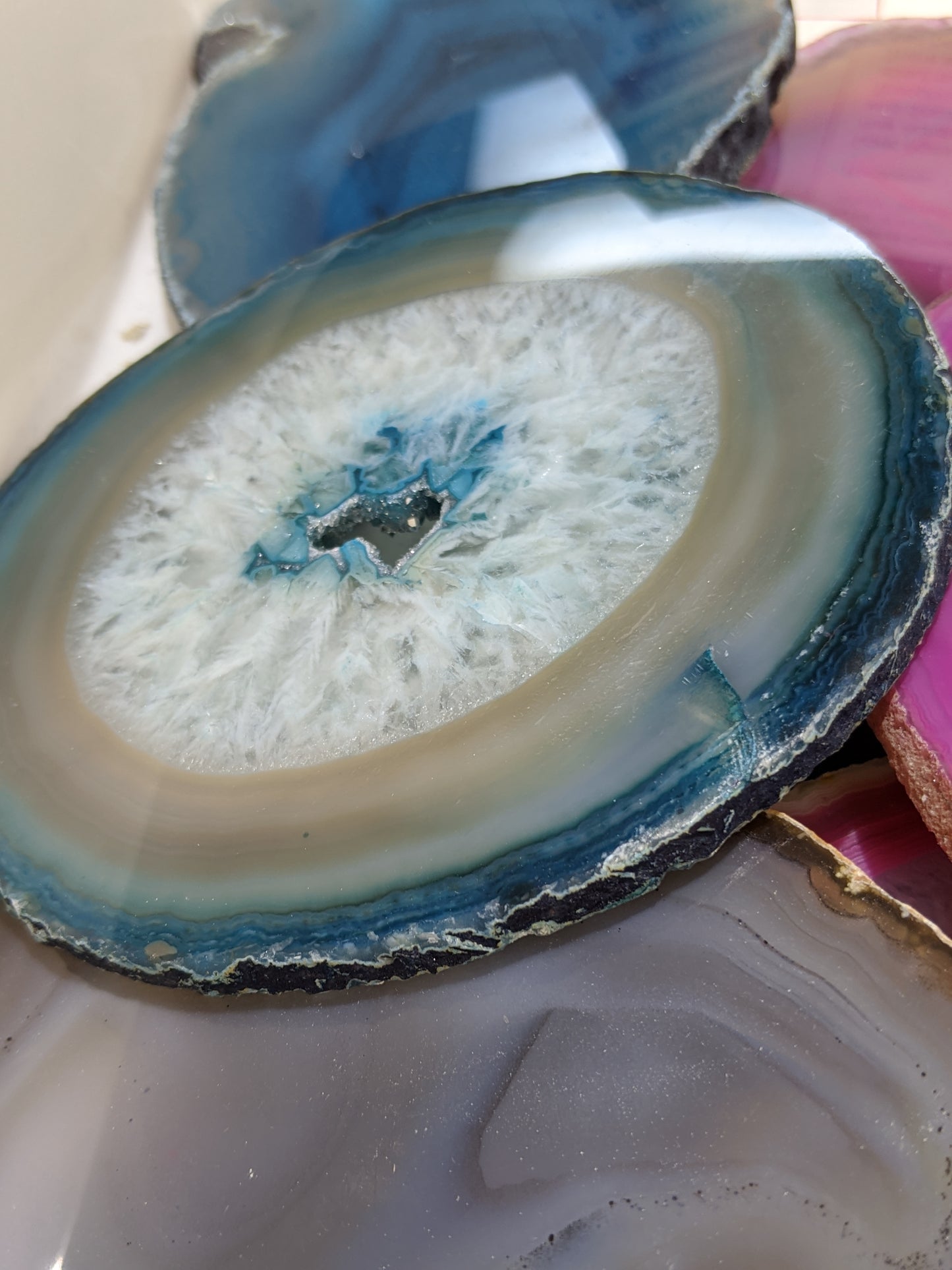 Dyed Agate Display Slices