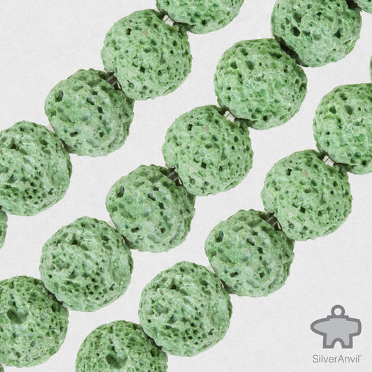 Fern Green Lava Beads - 8mm
