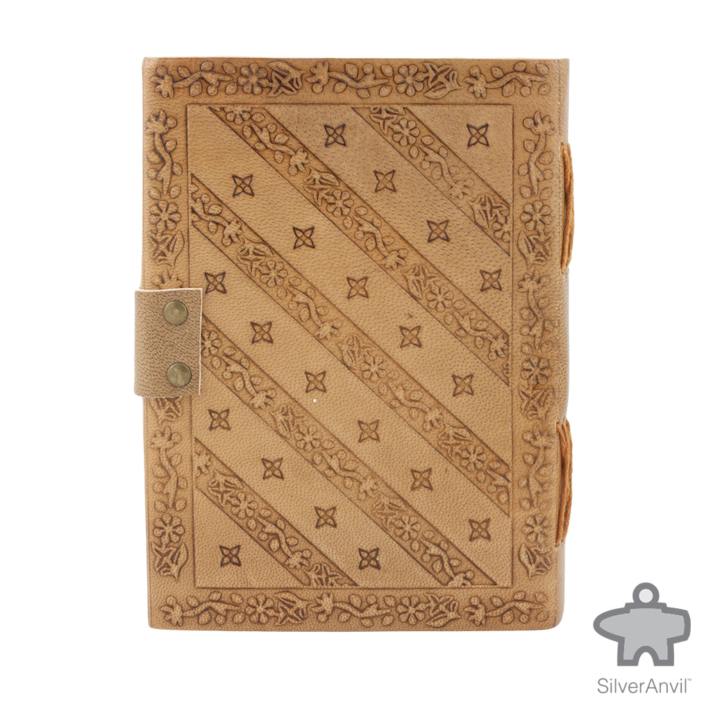 Artisan Crafted Leather Journal with Metal Clasp