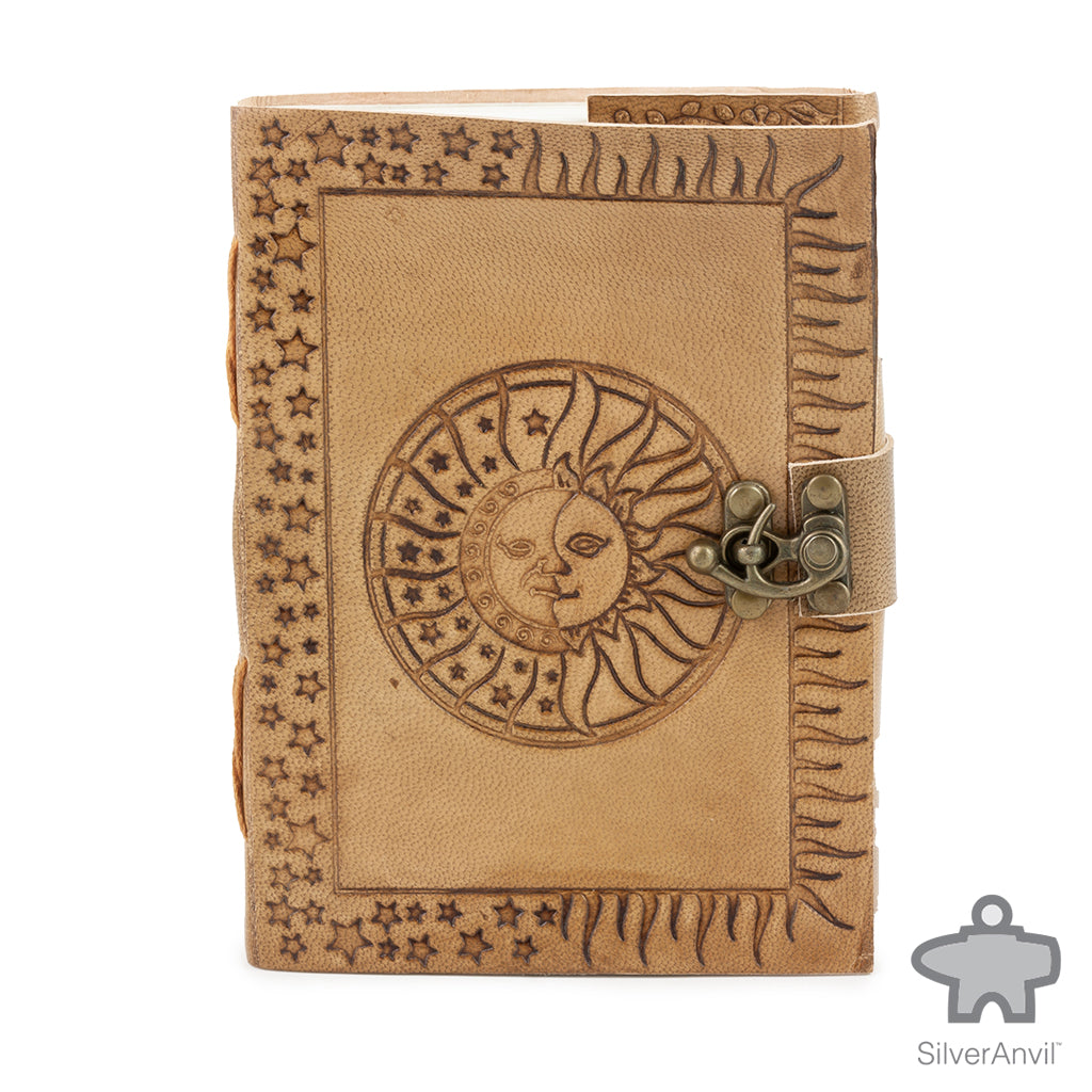 Artisan Crafted Leather Journal with Metal Clasp