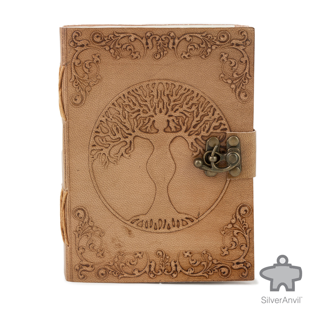 Artisan Crafted Leather Journal with Metal Clasp