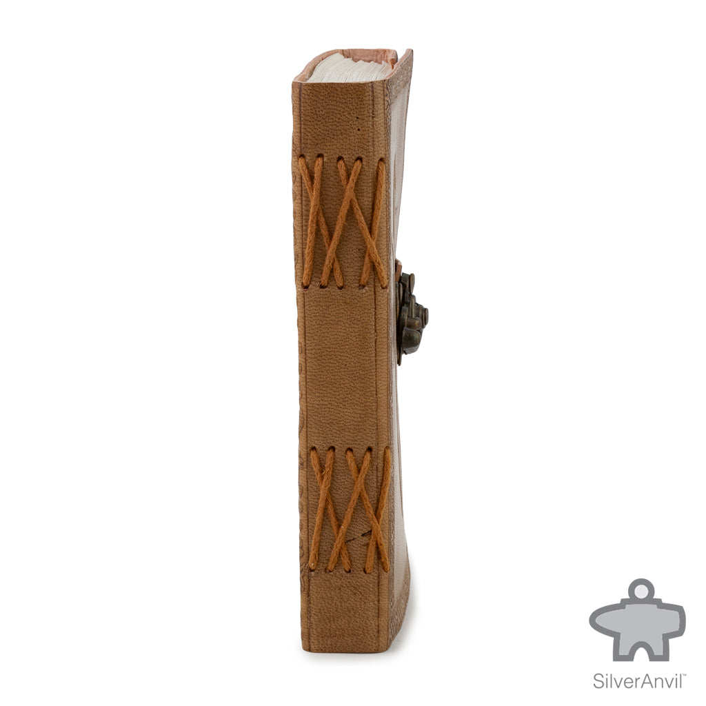 Artisan Crafted Leather Journal with Metal Clasp