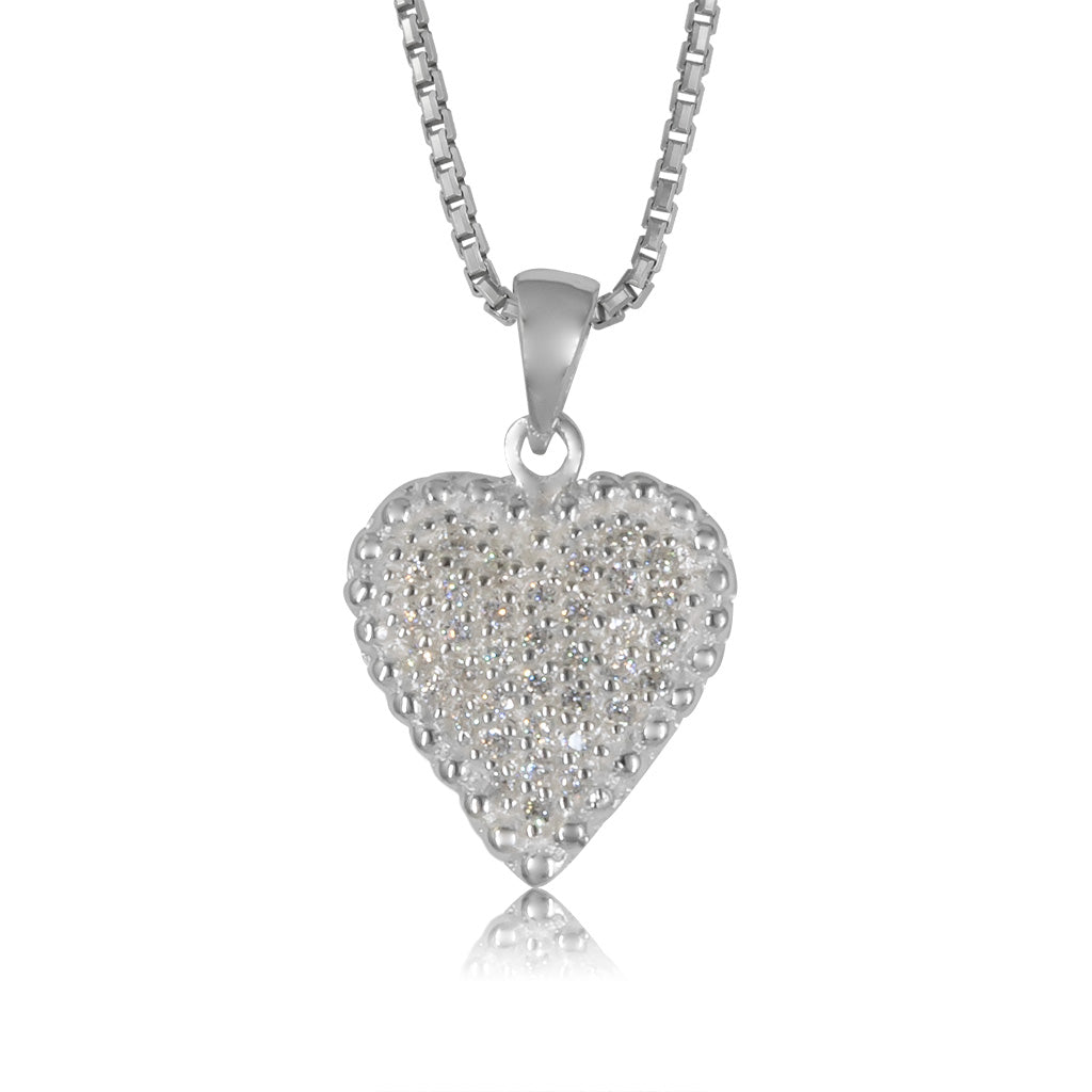 Pave Heart Necklace