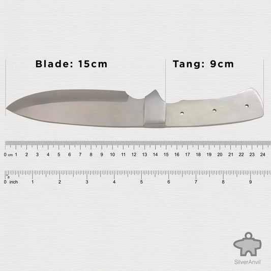 Drop Point Full Tang Knife Blank (24cm)