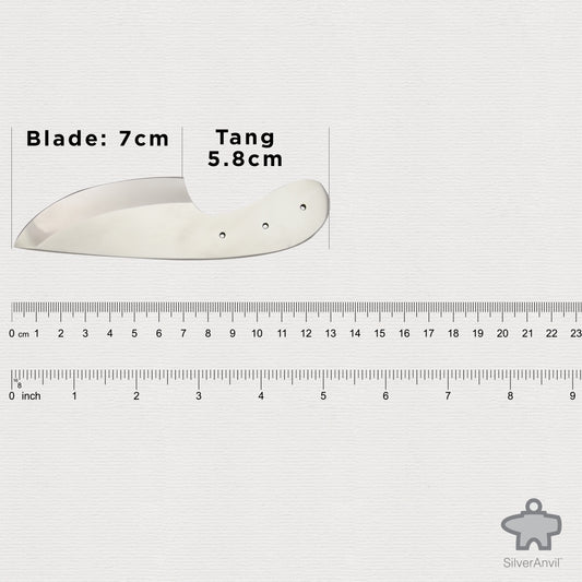 Drop Point Full Tang Knife Blank (13cm)