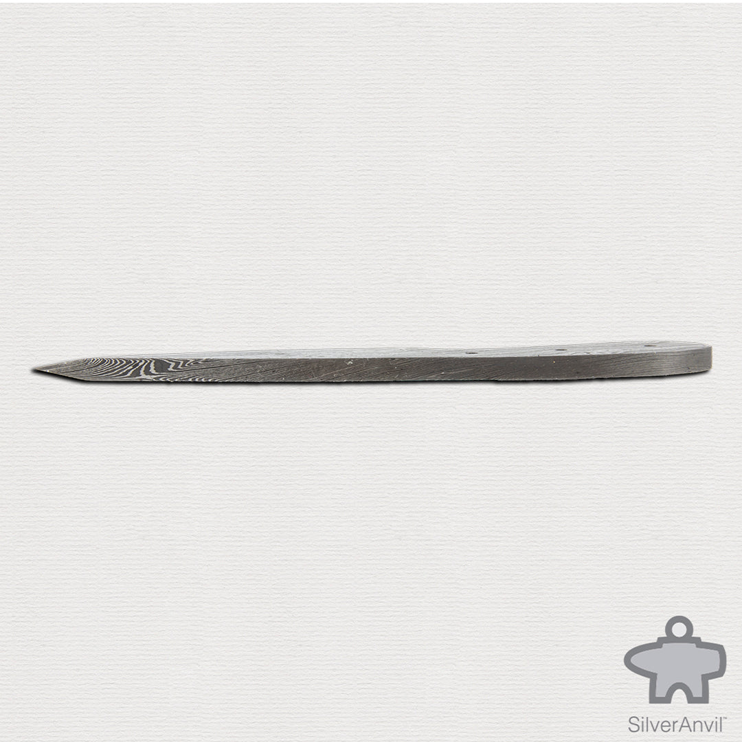 Damascus Drop Point Full Tang Knife Blank (13cm)