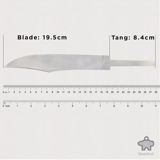 Clip Point Partial Tang Knife Blank (28cm)