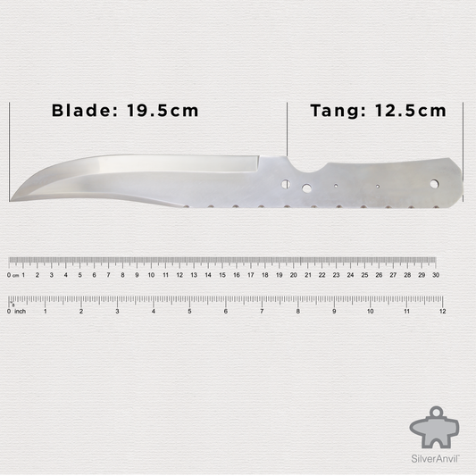 Clip Point Full Tang Knife Blank (32cm)