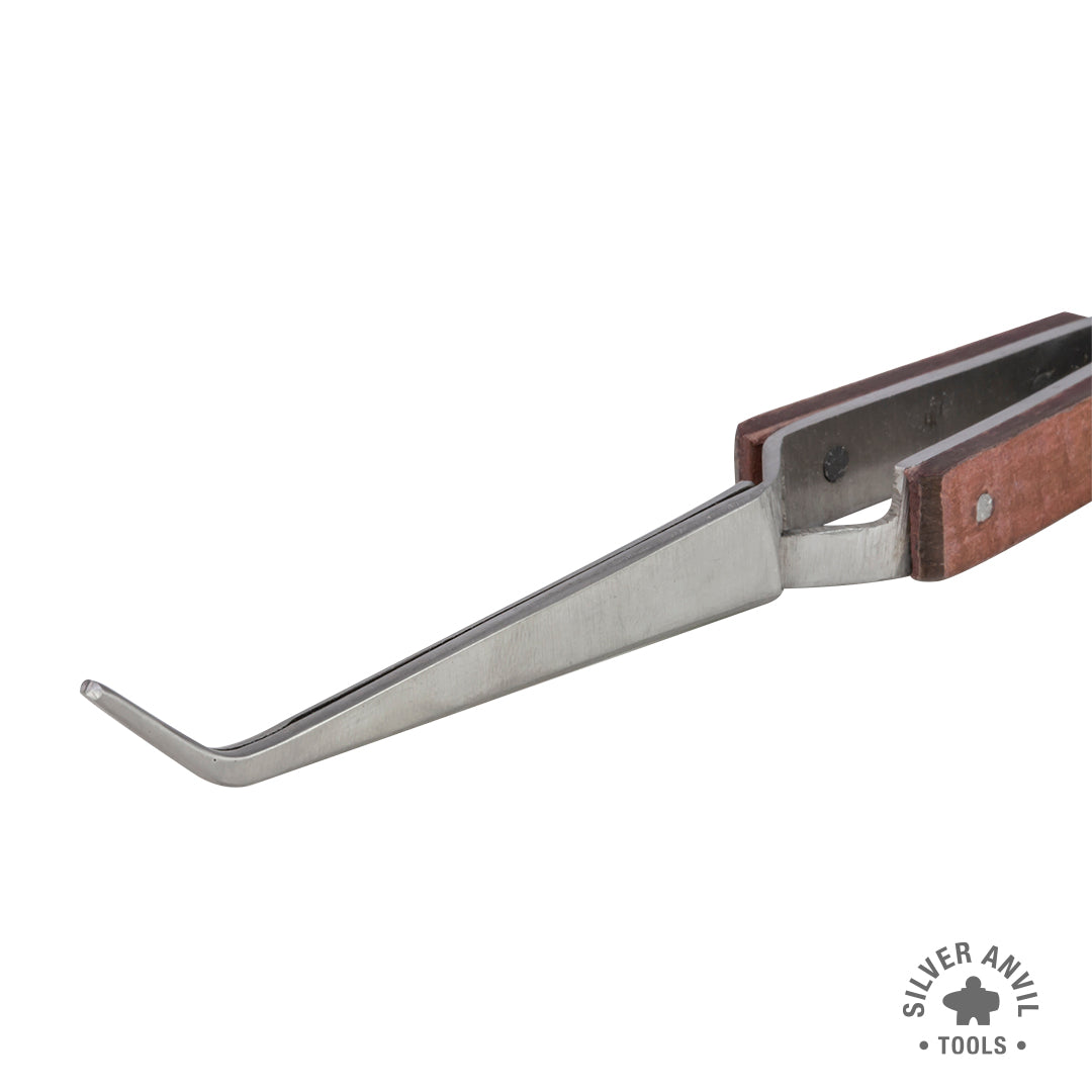 Cross Lock Curved Tweezers