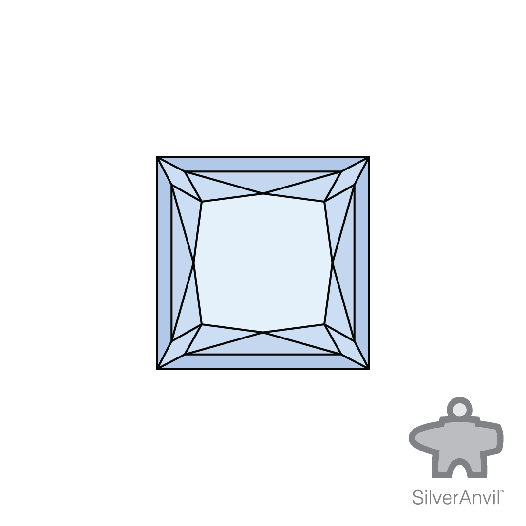 Princess Cut Green Cubic