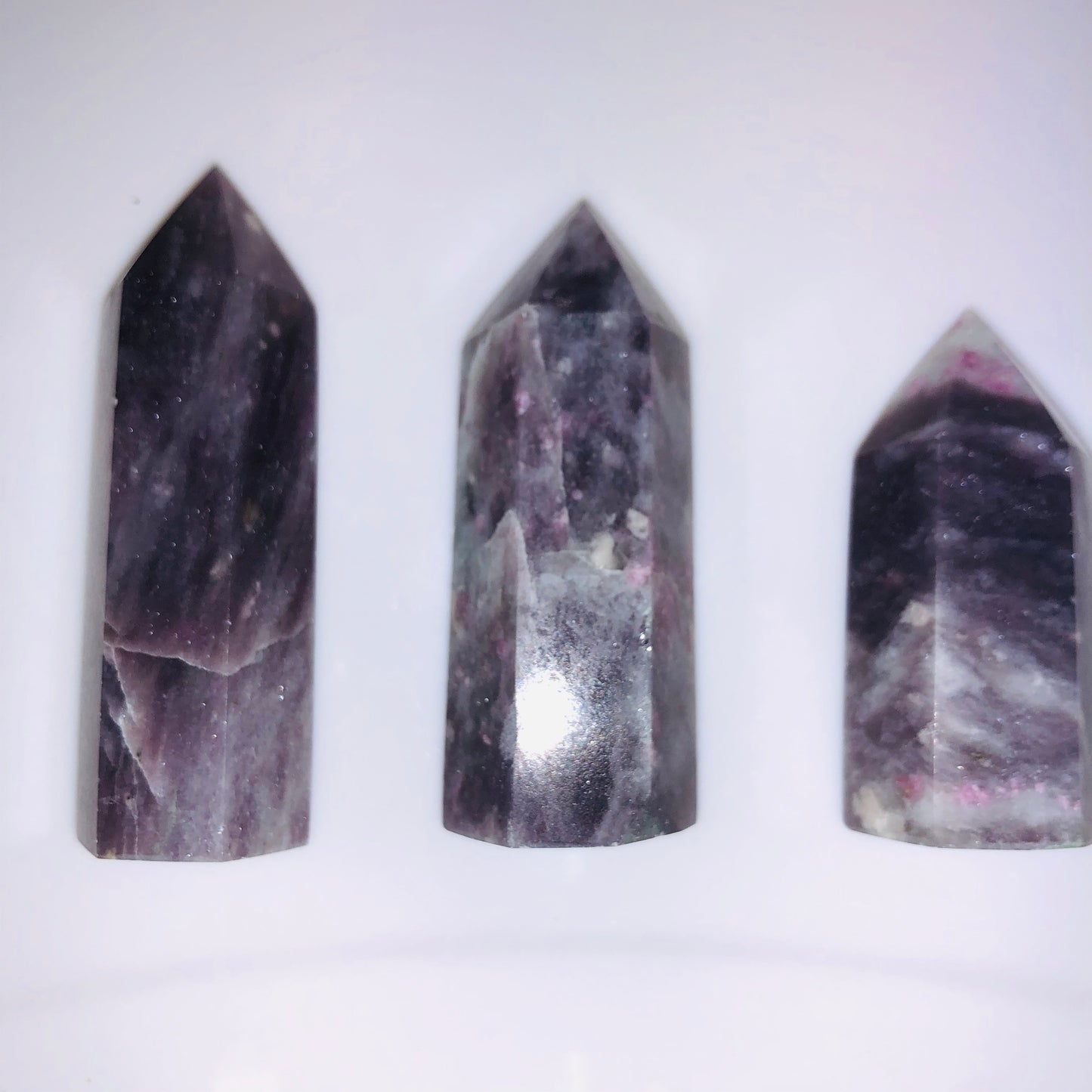 Lepidolite points