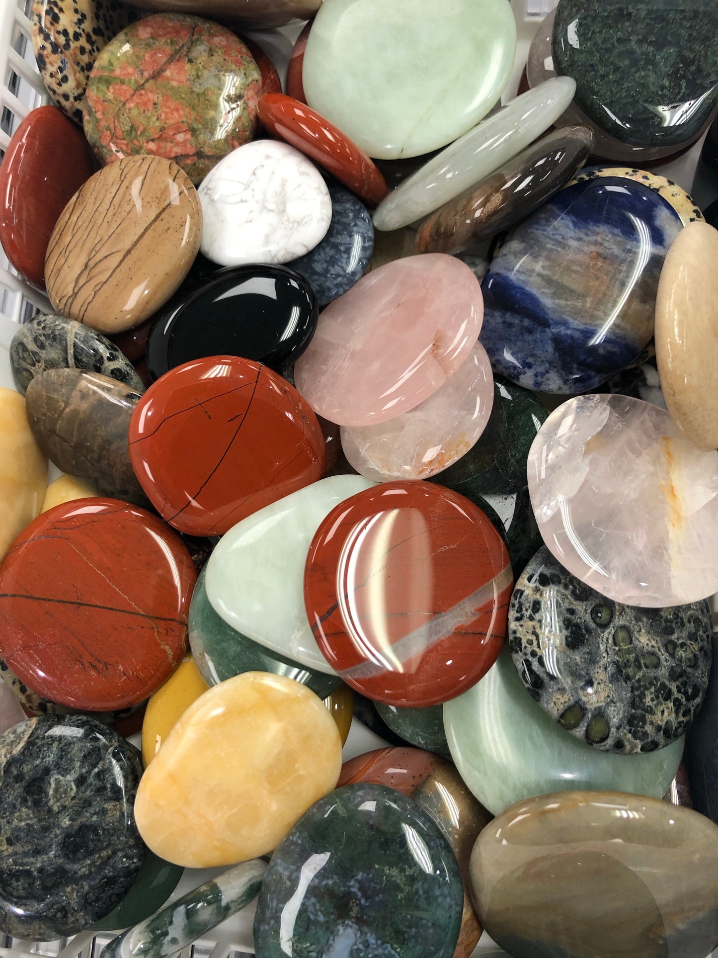 Palm stones assorted agates
