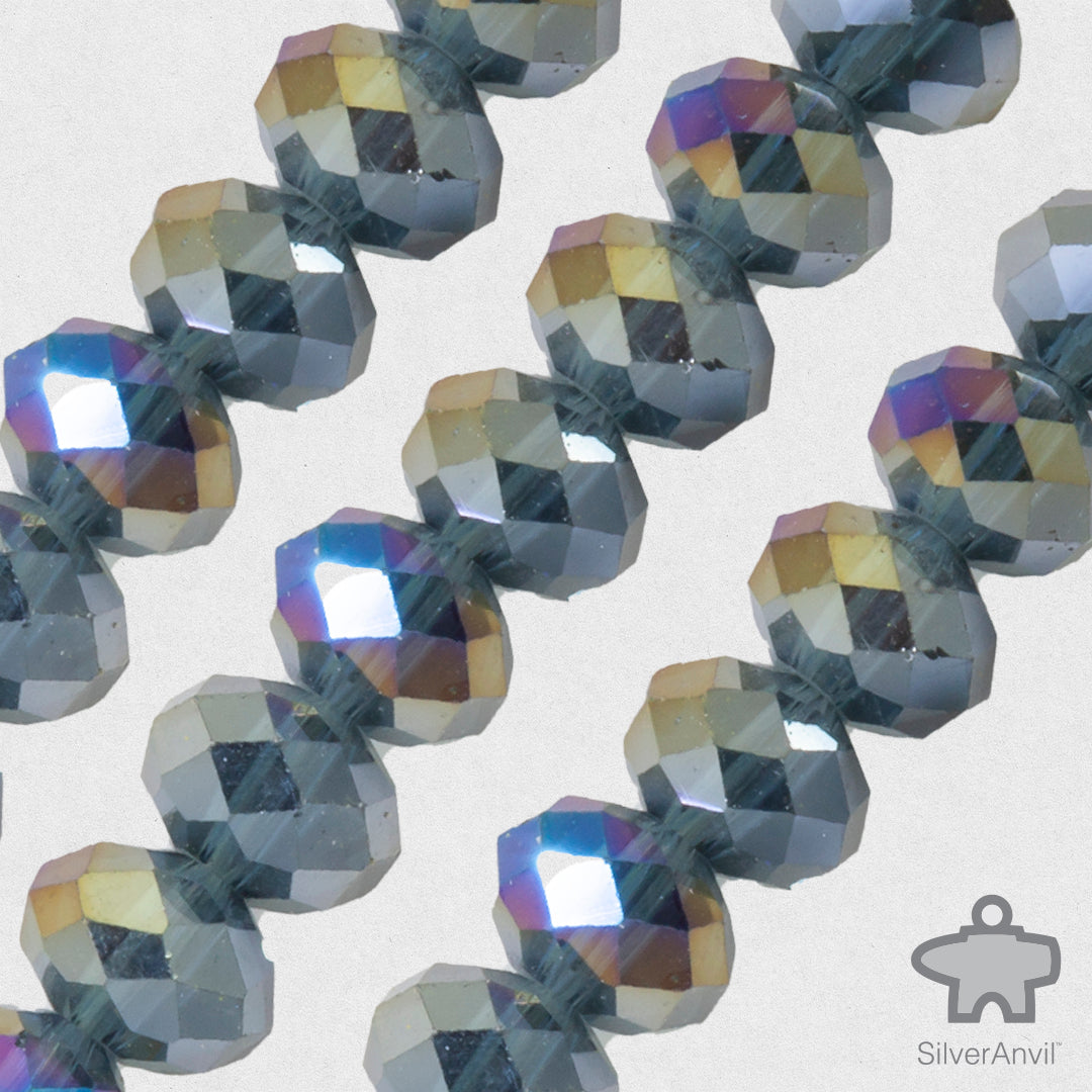 Black Swarovski Crystal Iridescent Beads 8mm