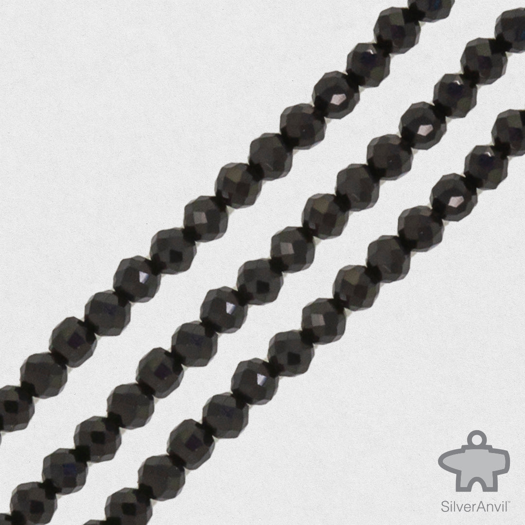 Jet Black Swarovski Crystal Beads - 3mm