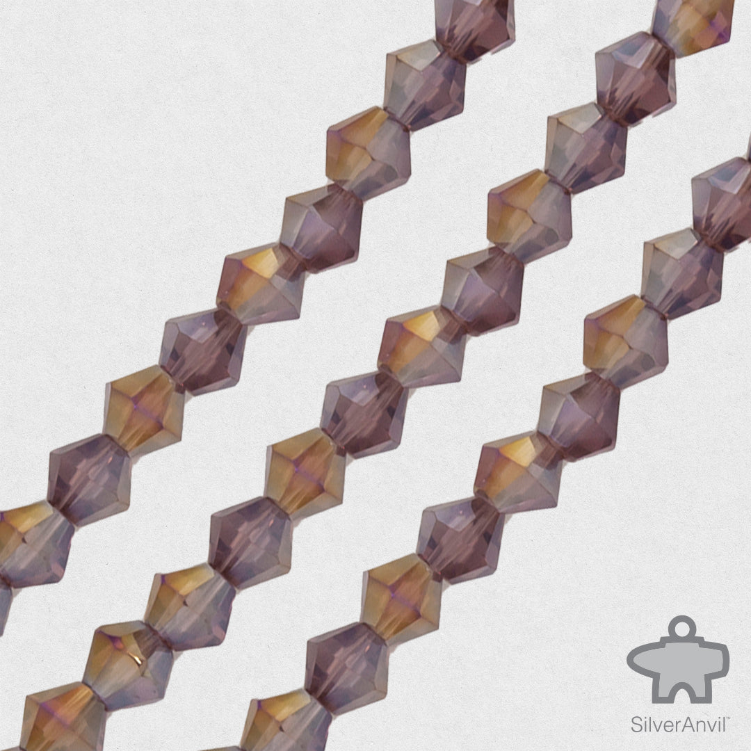 Blush Rose Iridescent Swarovski Crystal Beads - 4mm