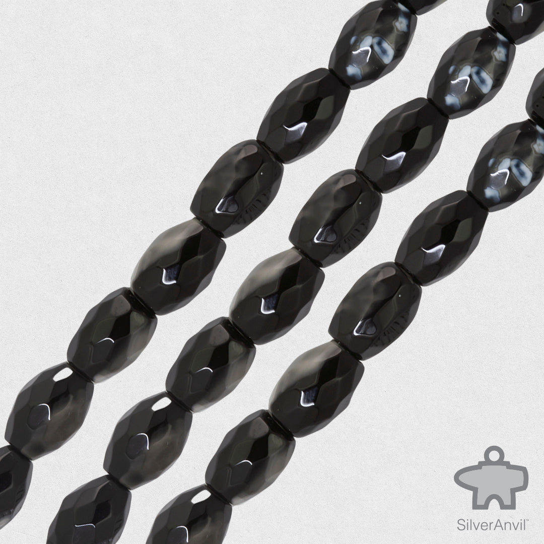 Snowflake Obsidian Beads