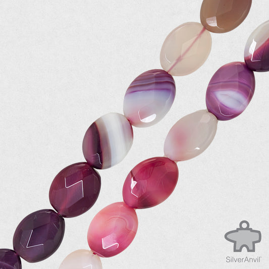Pink Zebra Agate Beads