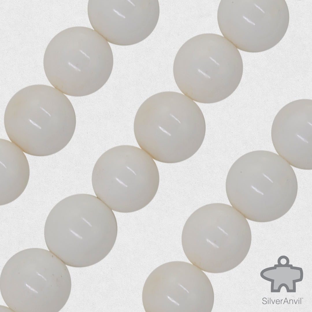 White Obsidian Beads - 8mm