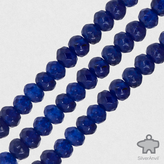 Sapphire Faceted Beads - 4mm