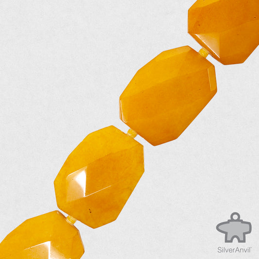 Dyed Jade Beads-Yellow