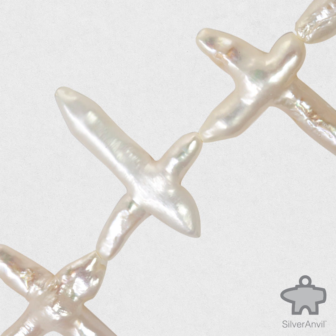 Freshwater Pearl Beads-White Cross