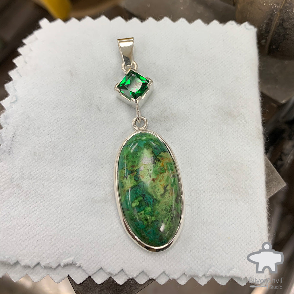 Custom Pendant in Stunning Greens