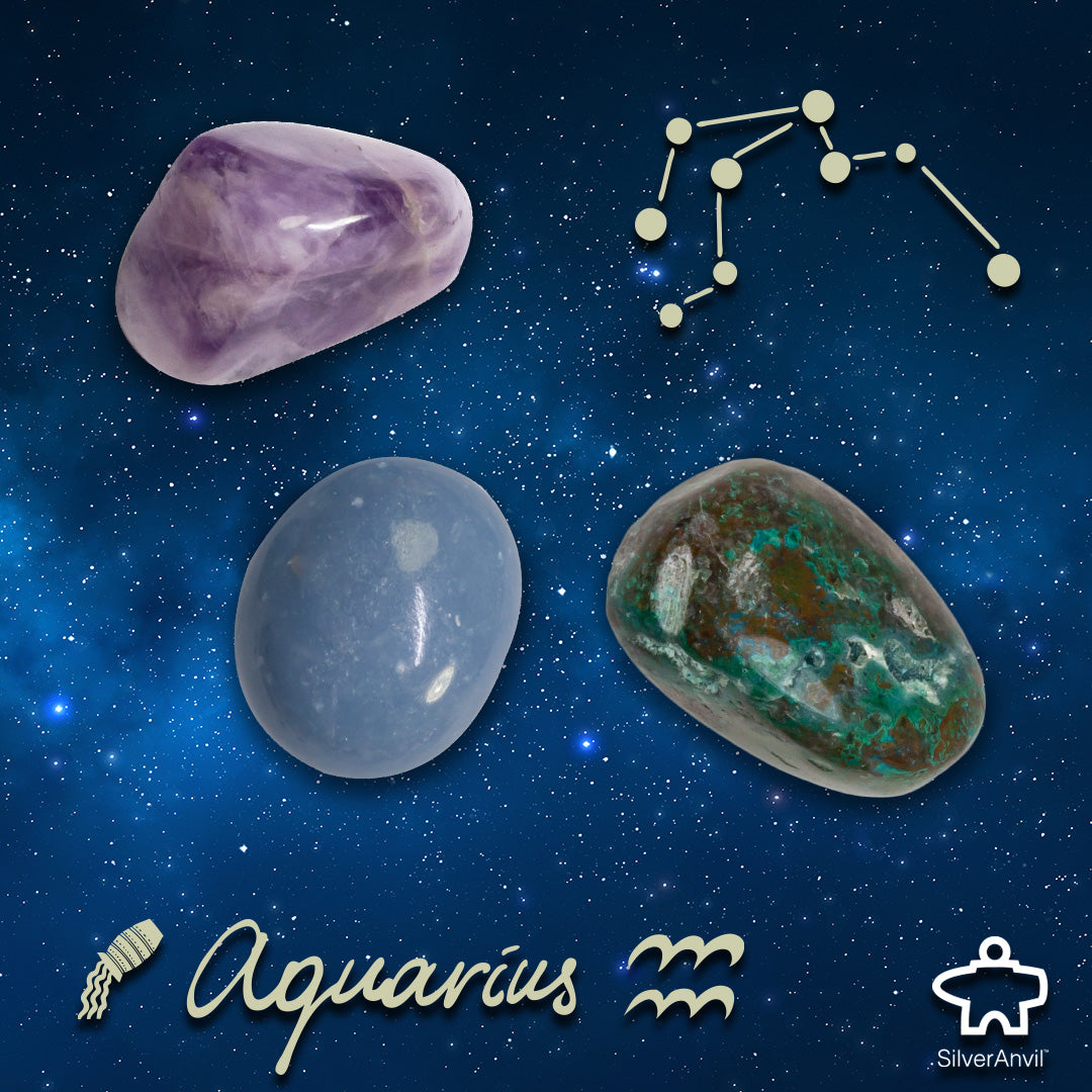 Aquarius Zodiac Healing Stone Set