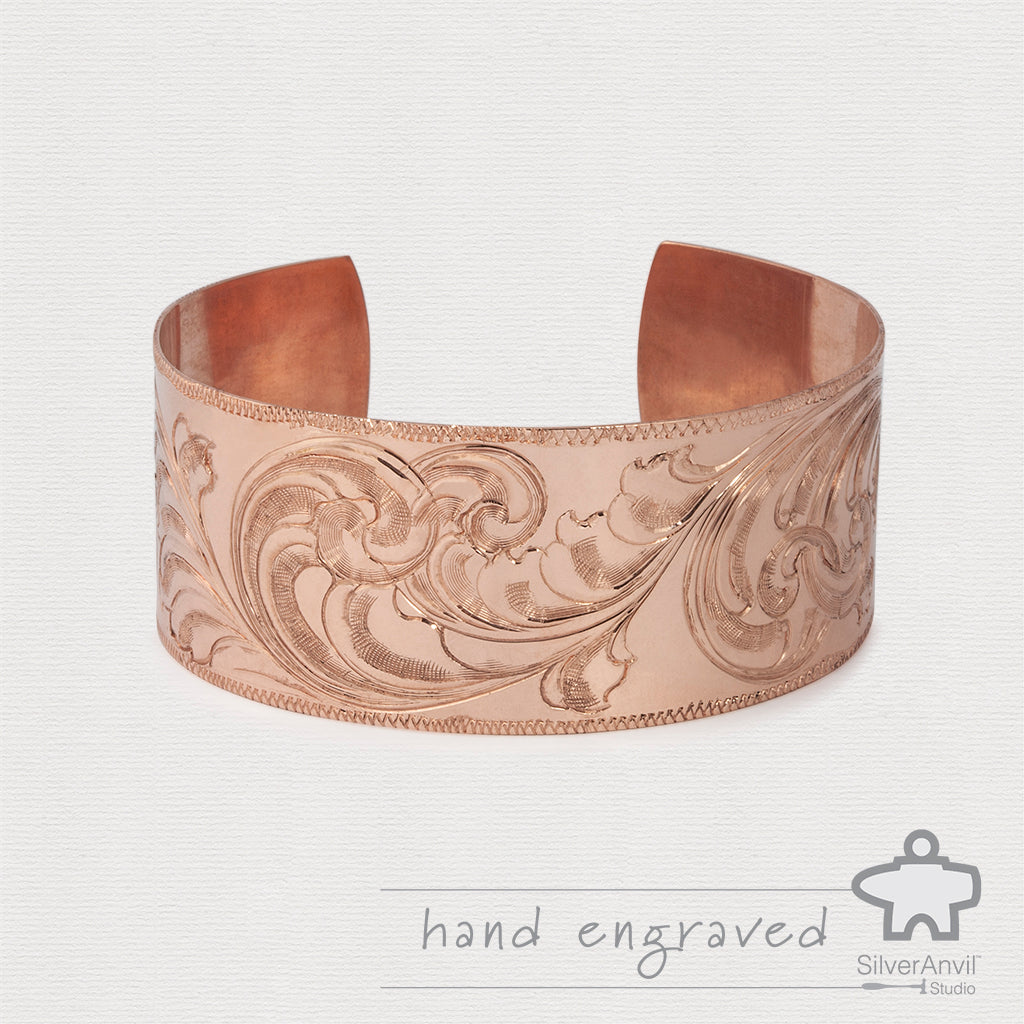 Hand Engraved Copper Bracelet