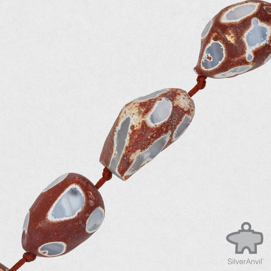 Banded Agate in Matrix Beads