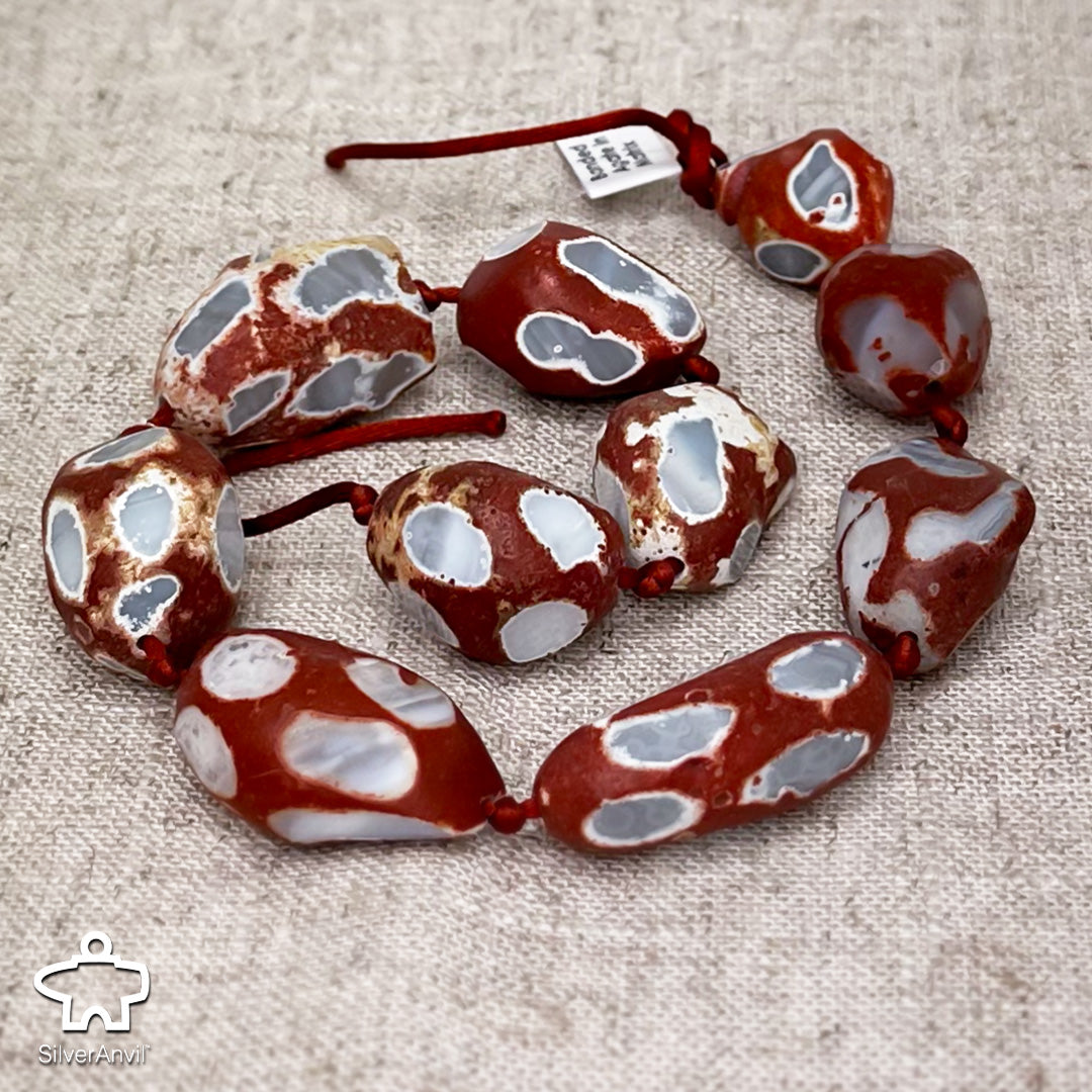 Banded Agate in Matrix Beads