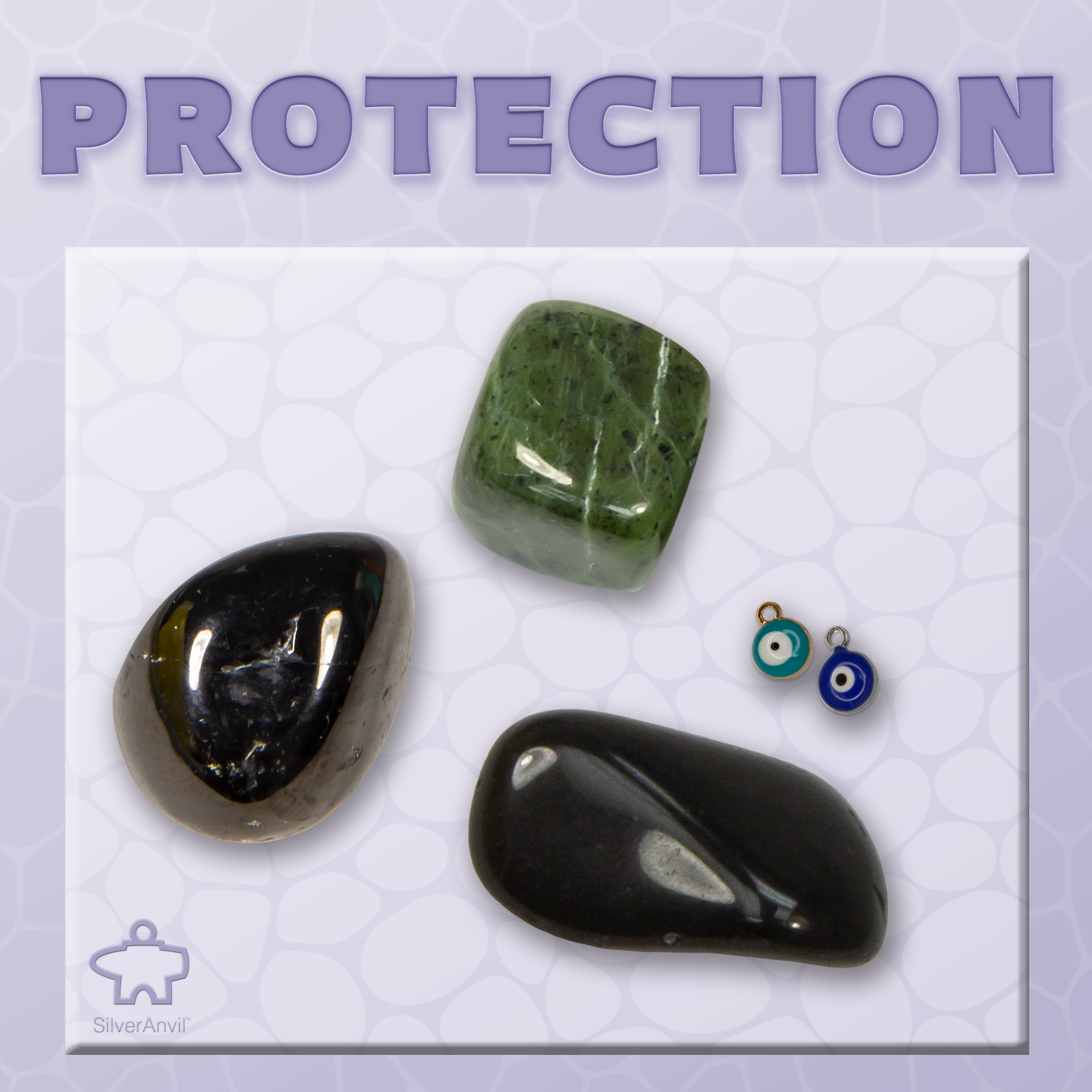 God Rock Protection Protection Stone Set – Silver Anvil Rock and Gem