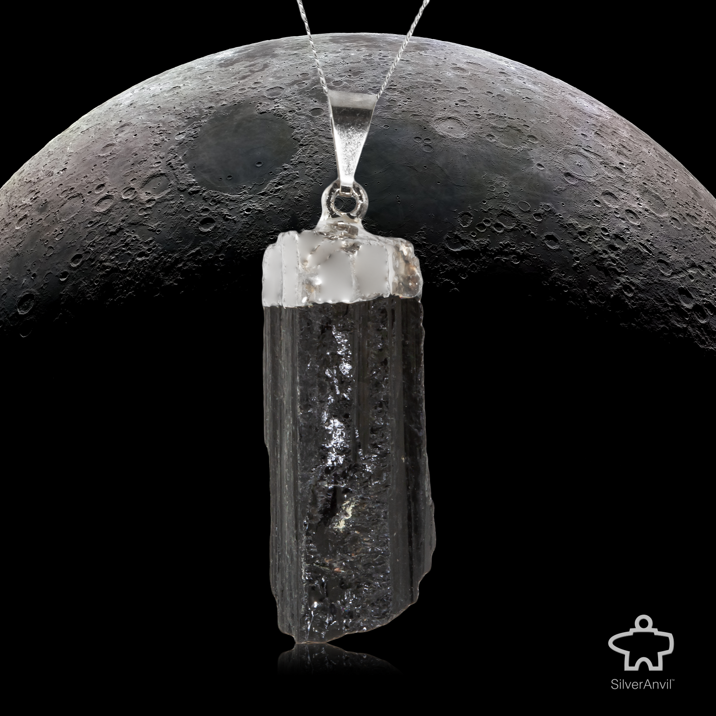 Black tourmaline crystal pendant hotsell