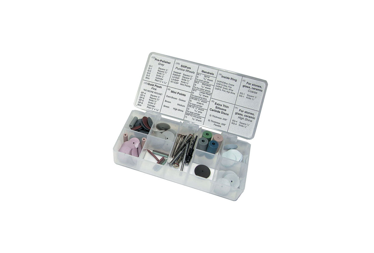 Pacific Silicone Carbide Abrasive Kit Assortment, 70 Pieces