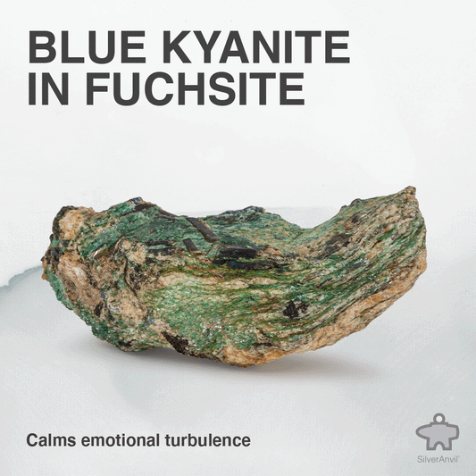 Blue Kyanite in Fuchsite
