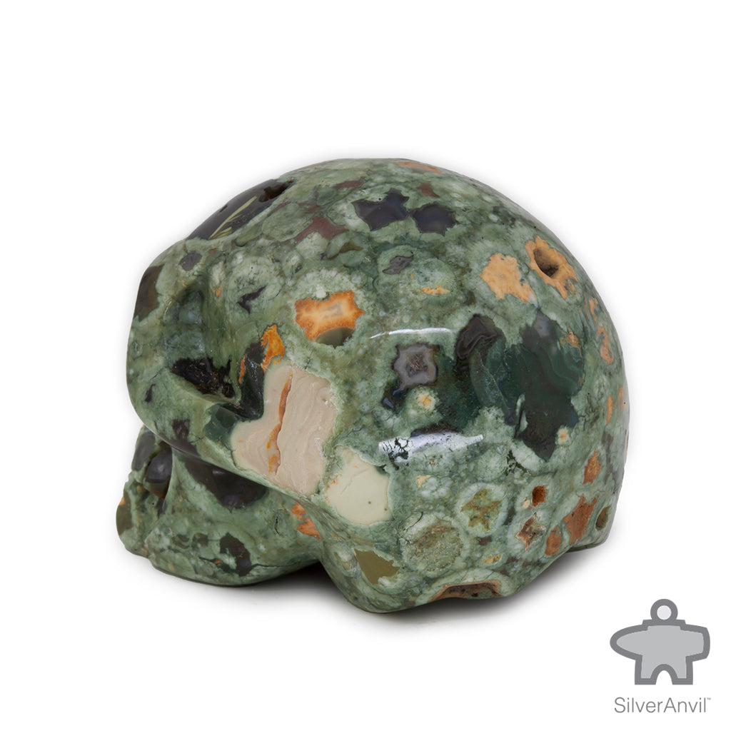 Spotted Agate Skull