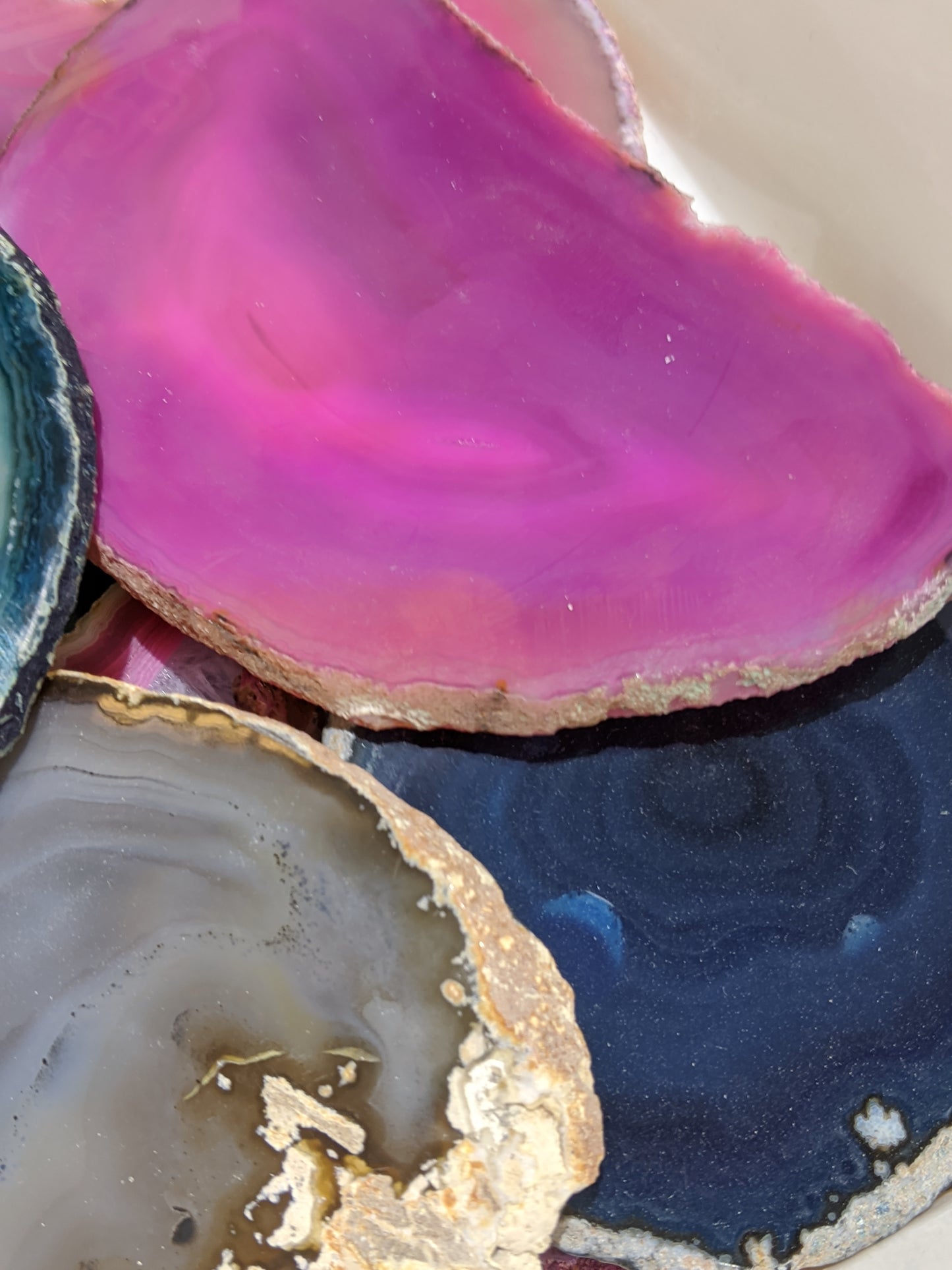 Dyed Agate Display Slices