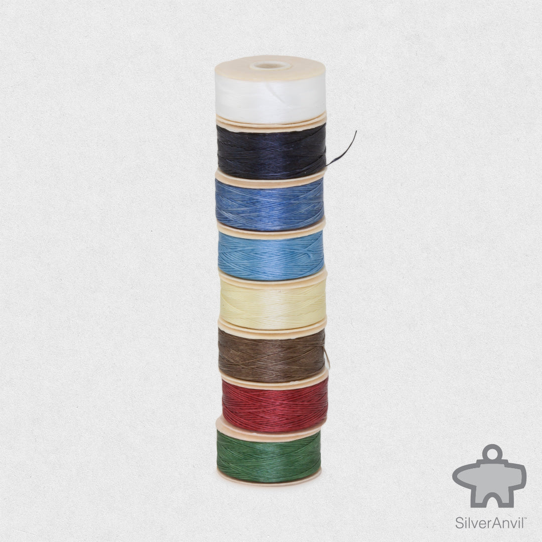 Nymo nylon seed bead thread 8 colour set include green red brown bisque sky blue dark blue navy white