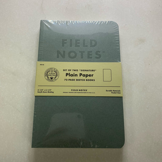 Field Noted Signature Plain Paper Sketch Books