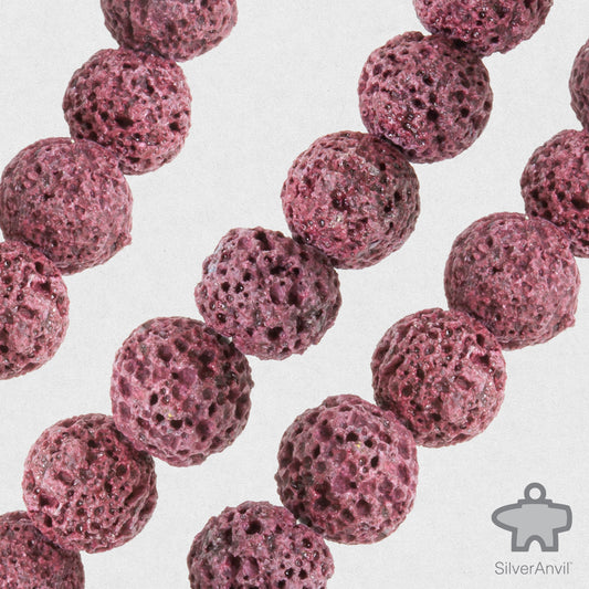 Rosewood Pink Lava Beads - 8mm