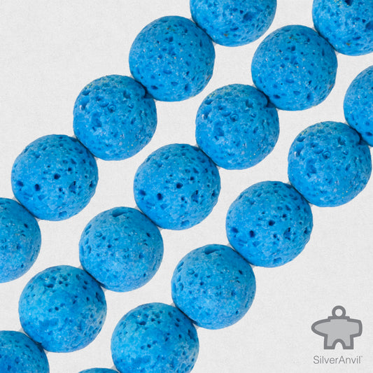 Blue Lava Beads - 8mm