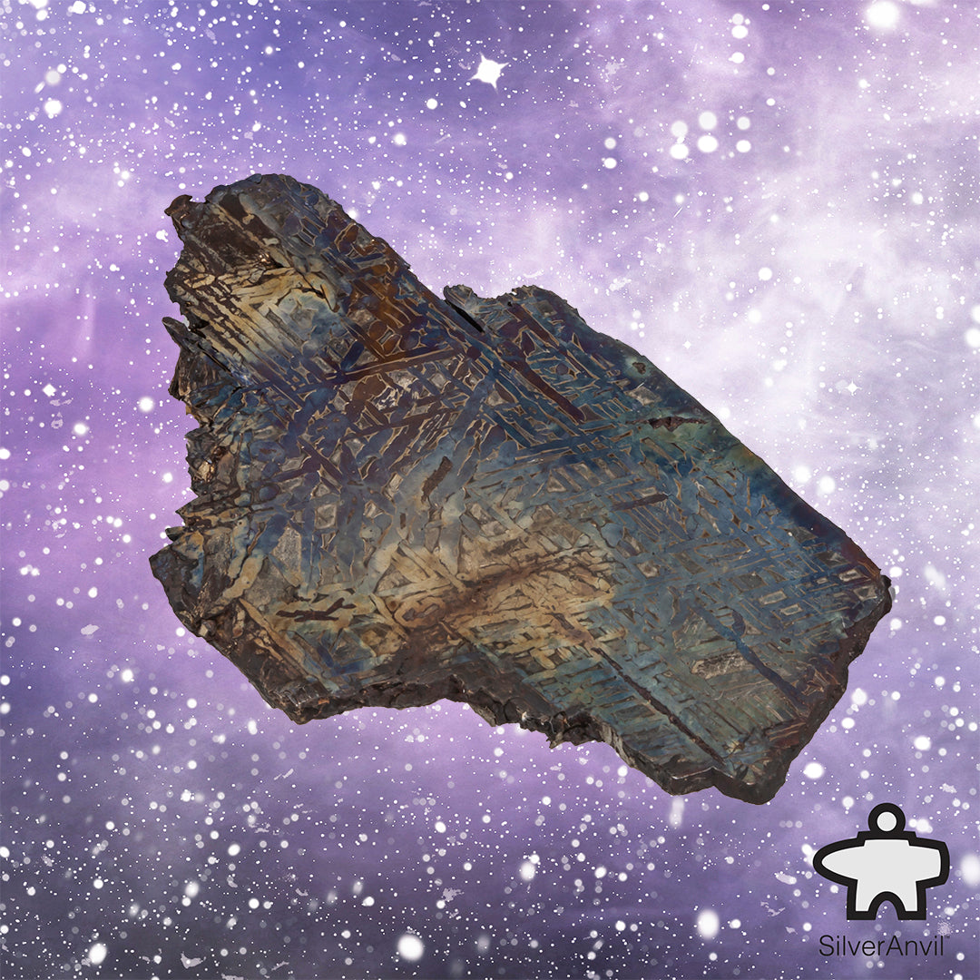 Aletai Colourful Iron Meteorite Slice A0128