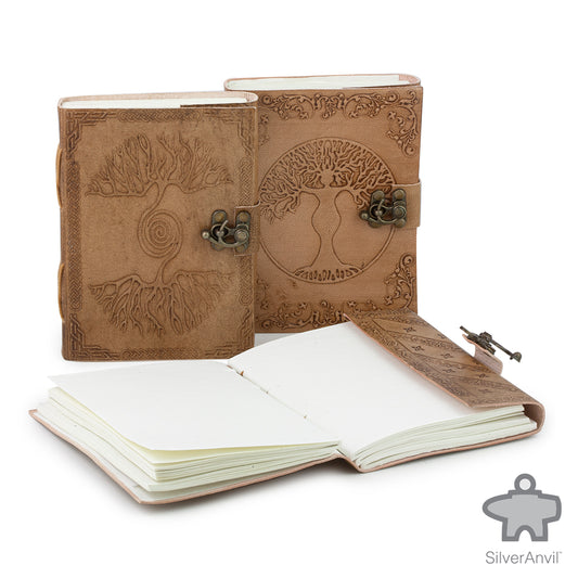 Artisan Crafted Leather Journal with Metal Clasp