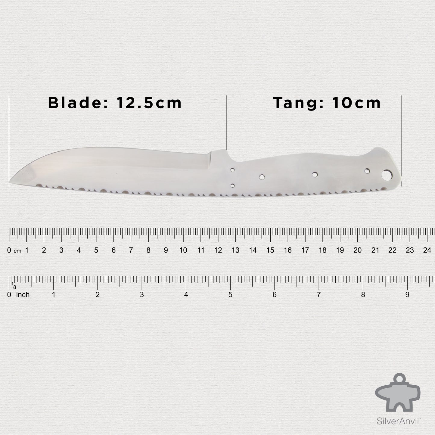 Drop Point Full Tang Knife Blank (22.5cm)