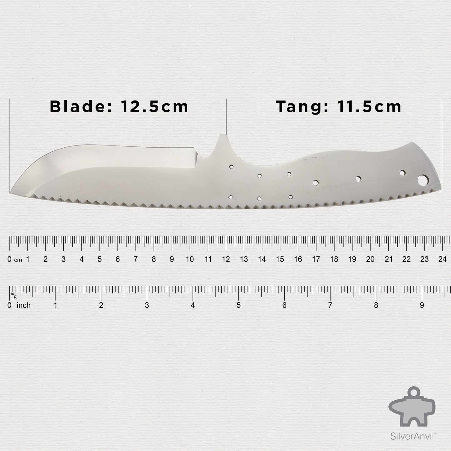 Drop Point Full Tang Knife Blank (24cm)